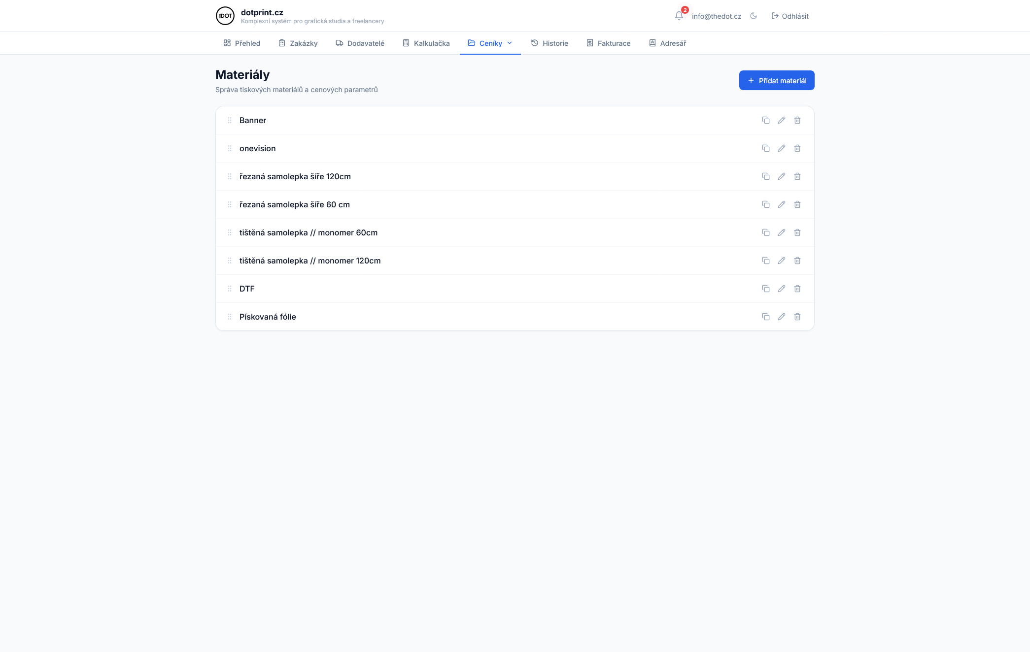 dotprint.cz | Online system pro grafická studia a freelancery
