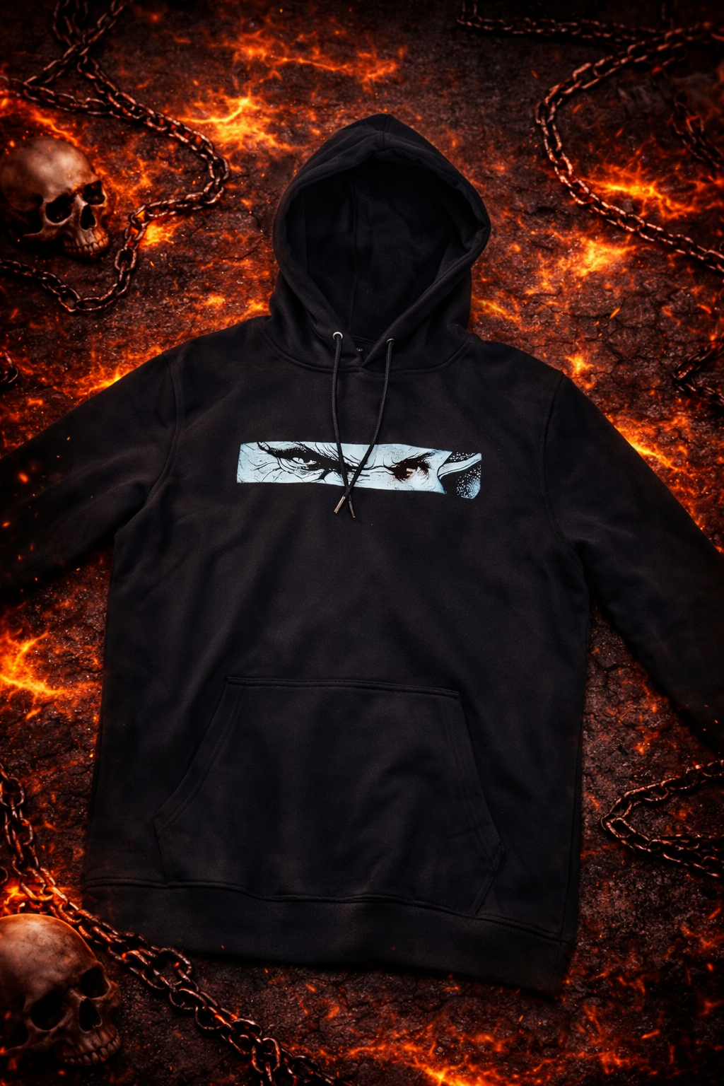 e9ada7b6-271c-4820-b3c2-caefeba3a5b6 Manga Eyes Hoodie – Black / Hell Edition - Obrázek 3